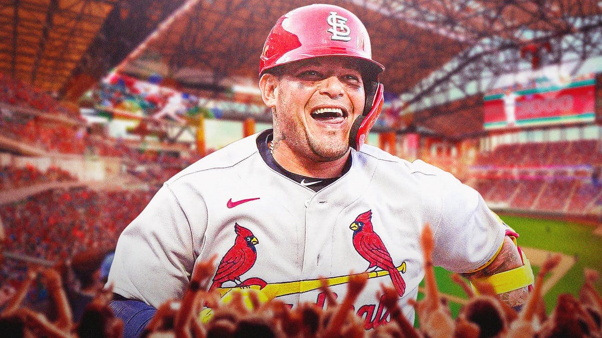 Yadier Molina in a St. Louis Cardinals jersey