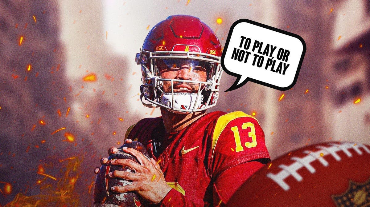 USC football QB Caleb Williams asking himself, 'To Play, or Not to Play'