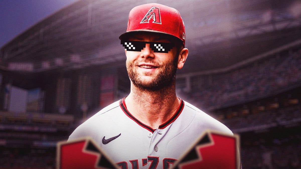 ACTION SHOT of Christian Walker of the Diamondbacks looking with deal with it shades