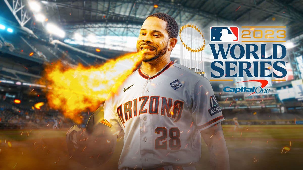 Tommy Pham breathing fire, World Series logo