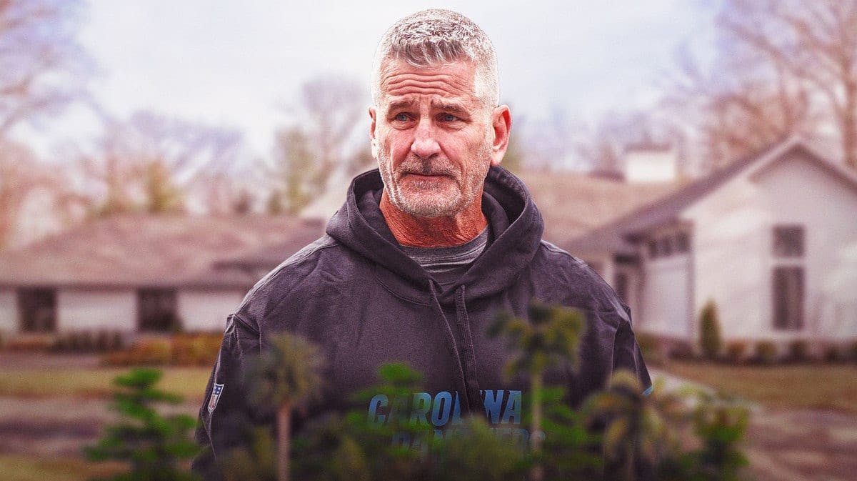 Frank Reich in front of his former Indianapolis home.