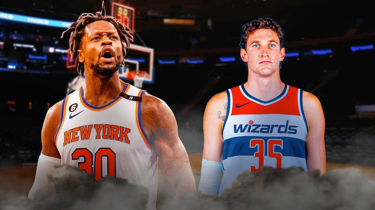 New York Knicks, Washington Wizards, Julius Randle dunks at Madison Square Garden preseason game