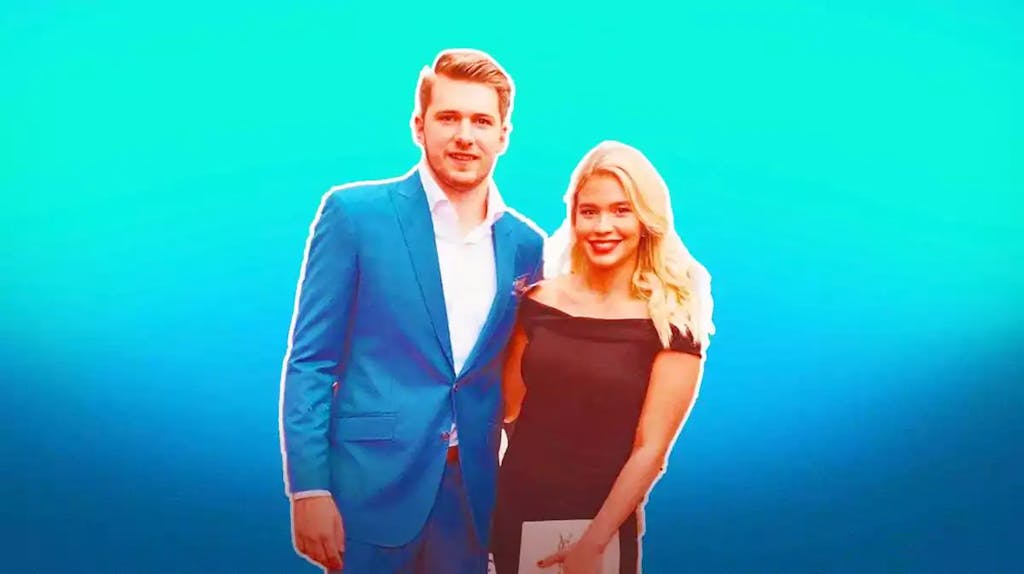 Luka Doncic and his fiancée Anamarie Goltes.