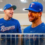 Max Scherzer and Jacob DeGrom in a locker room