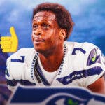 Seahawks Geno Smith with a thumbs up emoji