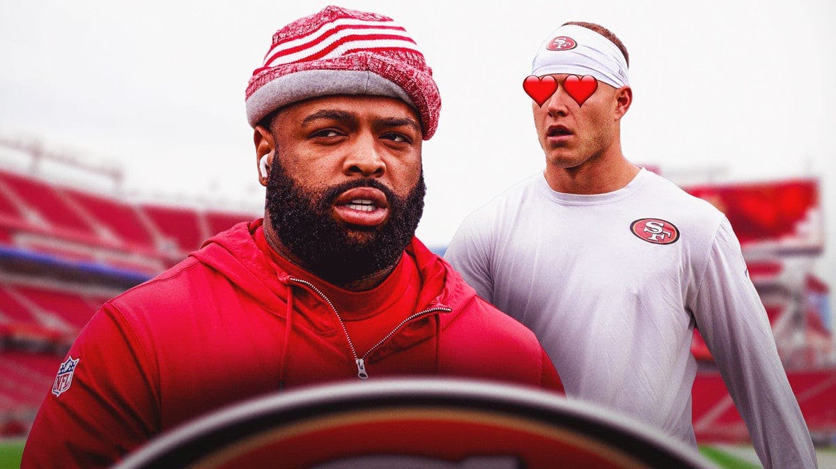 49ers Trent Williams and Christian McCaffrey together