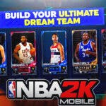 NBA 2K Mobile MyTeam overlay with Devin Booker, Donovan Mitchell, Jordan Poole, Shaquille O'Neal, Victor Wembanyama