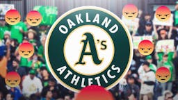 Athletics logo, angry emojis