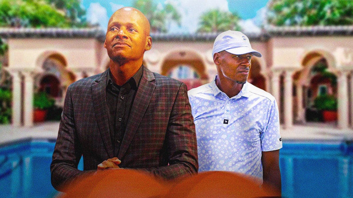 Ray Allen in front of his mansion in Florida.