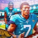 Jacksonville Jaguars wide receiver Zay Jones in the foreground.