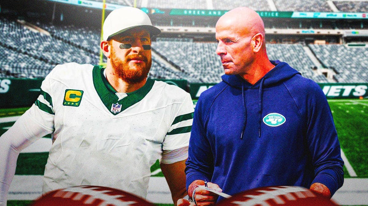 Photo: Carson Wentz in Jets jersey with Robert Salah next to him