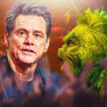 Jim Carrey and his character of The Grinch.