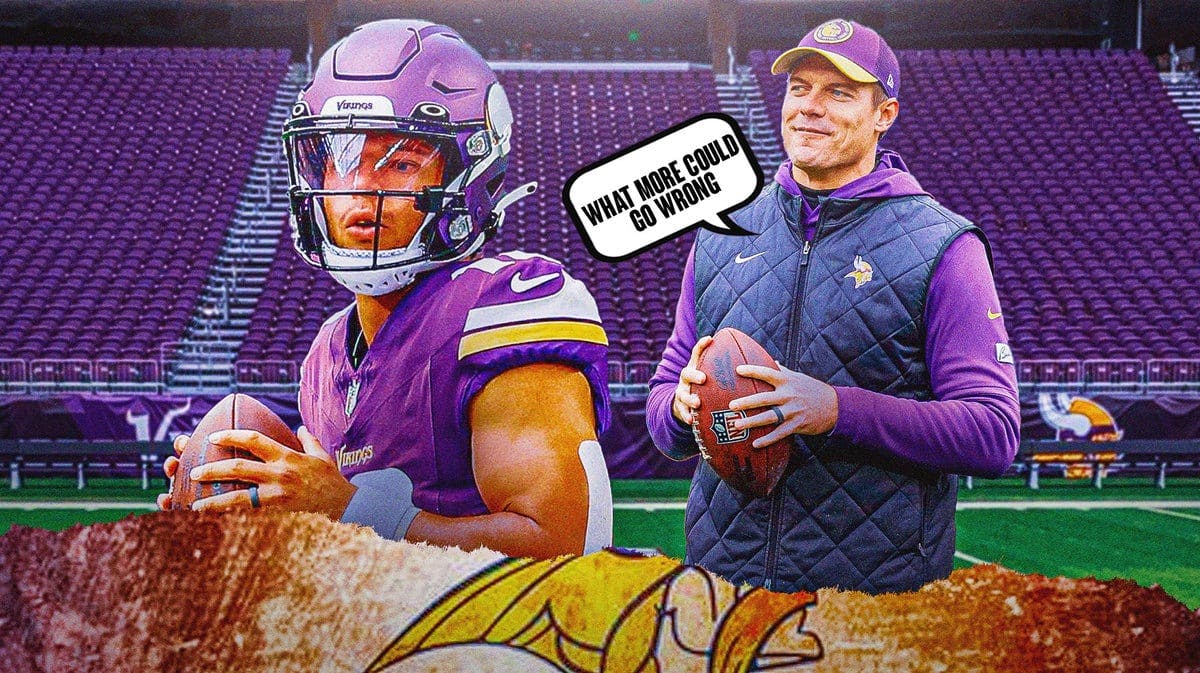 Vikings QB Jaren Hall and head coach Kevin O'Connell