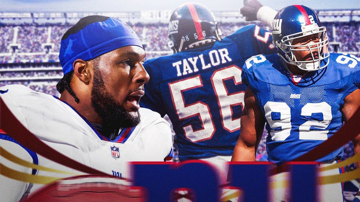 Kayvon Thibodeaux among New York Giants legends Lawrence Taylor and Michael Strahan