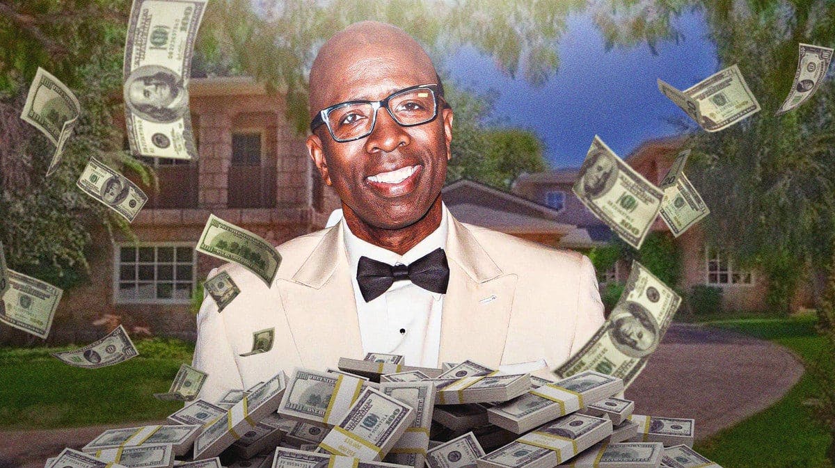 Kenny Smith in front of his home in Los Angeles.
