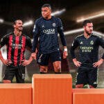 Kylian Mbappe standing on top of a podium the second is zlatan ibrahimovic and the third is eden hazard
