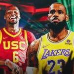 LeBron James choosing Bronny James' USC basketball debut over Lakers