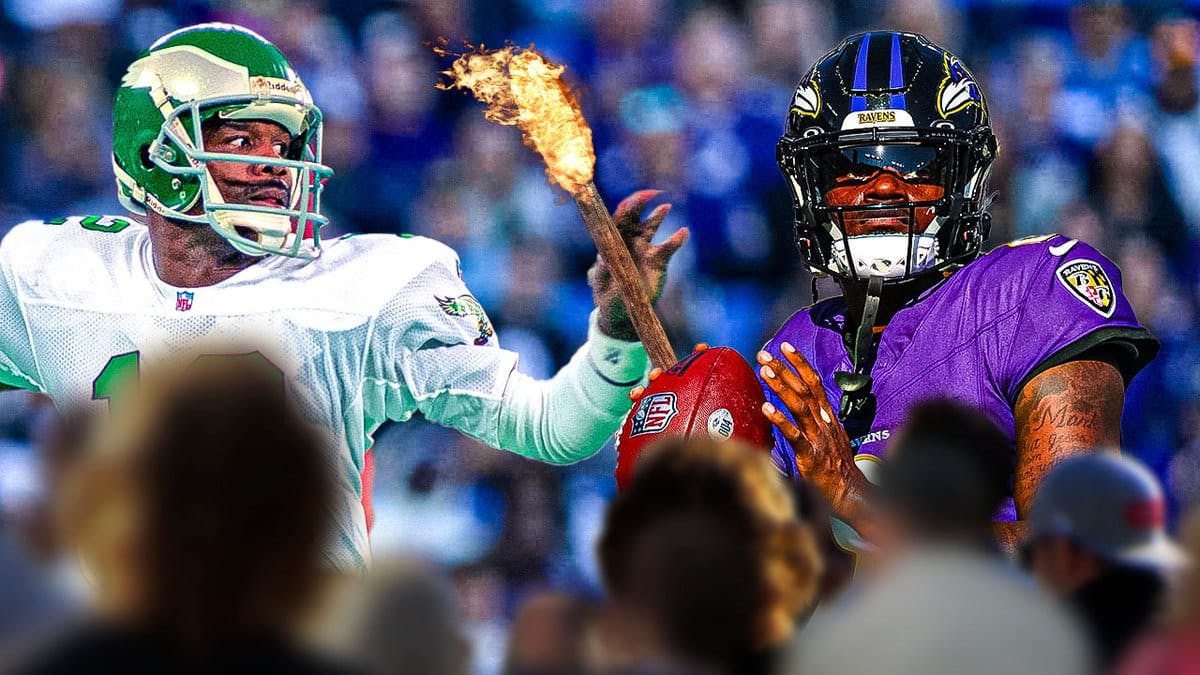 Randall Cunningham passing the torch to Lamar Jackson