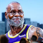 Lakers star LeBron James as an old man