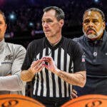 Merrimack basketball HC Joe Gallo ripped officials for loss to Georgetown.
