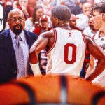 Photo: Mike Woodson coaching Indiana basketball saying “We need that mentality”