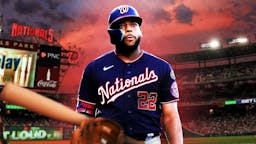 The Washington Nationals DFA Dominic Smith, hopeful MLB Playoffs return, NL East standings, Nationals roster