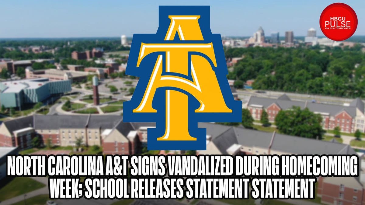 North Carolina A&T began its homecoming week on a sour note as spray painters vandalized the school's entrance sign