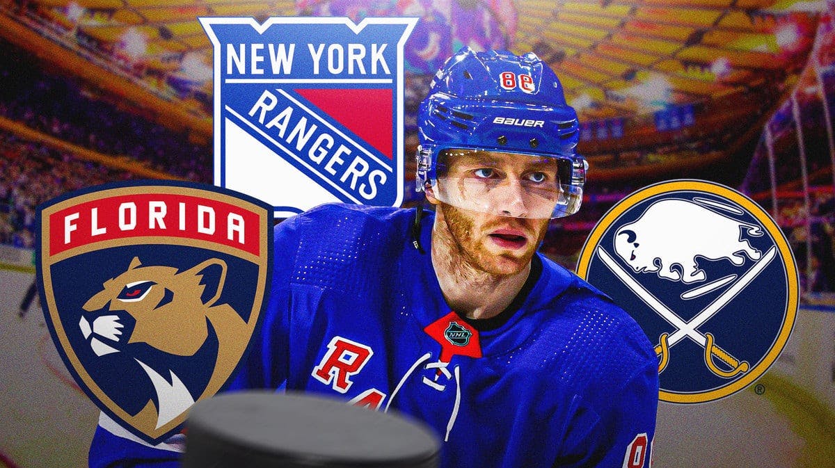 Patrick Kane, Rangers, Sabres Panthers logos