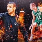 Celtics' Payton Pritchard, Joe Mazzulla in flames
