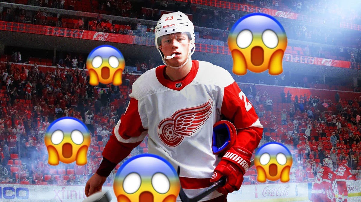 Detroit Red Wings forward Lucas Raymond after admitting his team played "a bit scared" against the Toronto Maple Leafs