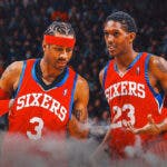 Lou Williams and Allen Iverson during their Sixers days