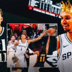 Spurs and Gregg Popovich mentee Victor Wembanyama blocking Hawks Trae Young