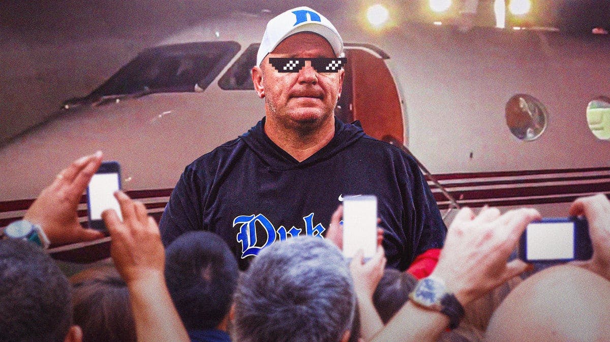 Mike Elko of Duke football and next Texas A&M football head coach with deal with it shades ‌