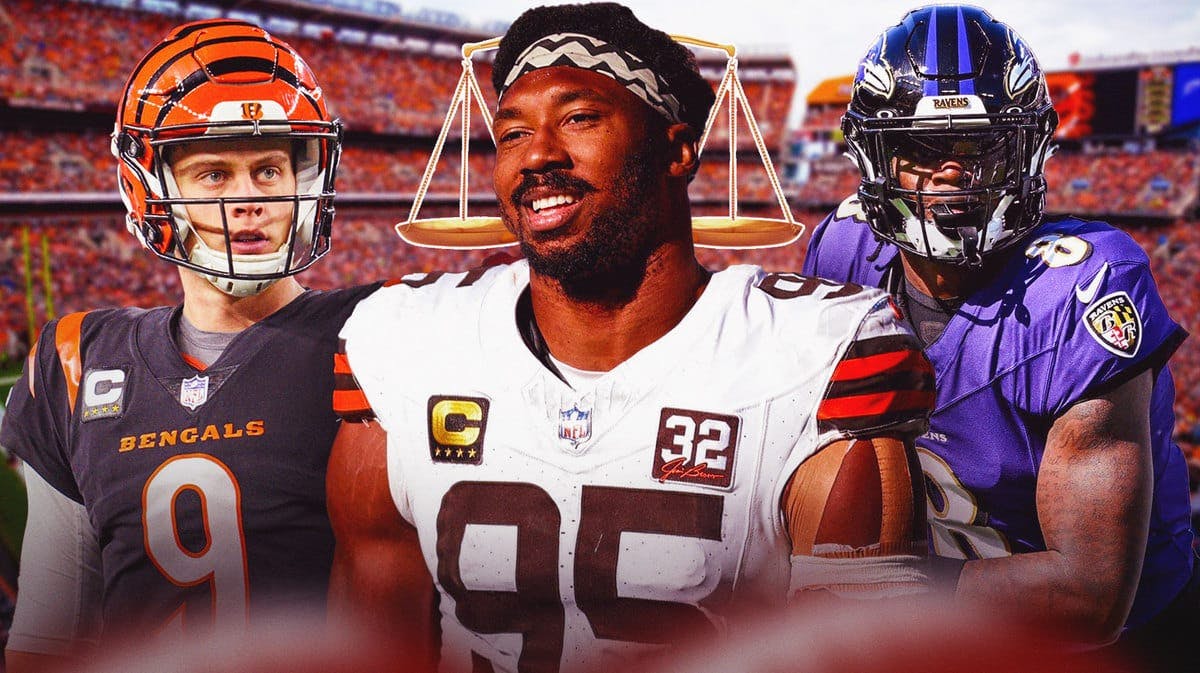 Browns Myles Garrett knows who among Bengals Joe Burrow and Ravens Lamar Jackson hed pick over the other