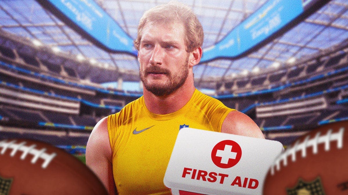 Chargers' Joey Bosa with first aid kits after injury vs. Packers