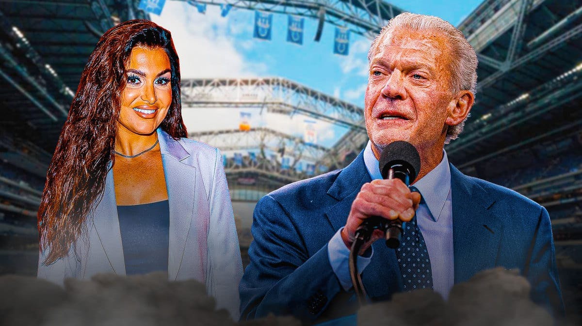ESPN reporter Molly Qerim and Indianapolis Colts owner Jim Irsay