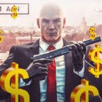 Agent 47 from the Hitman series with Dollar signs around him