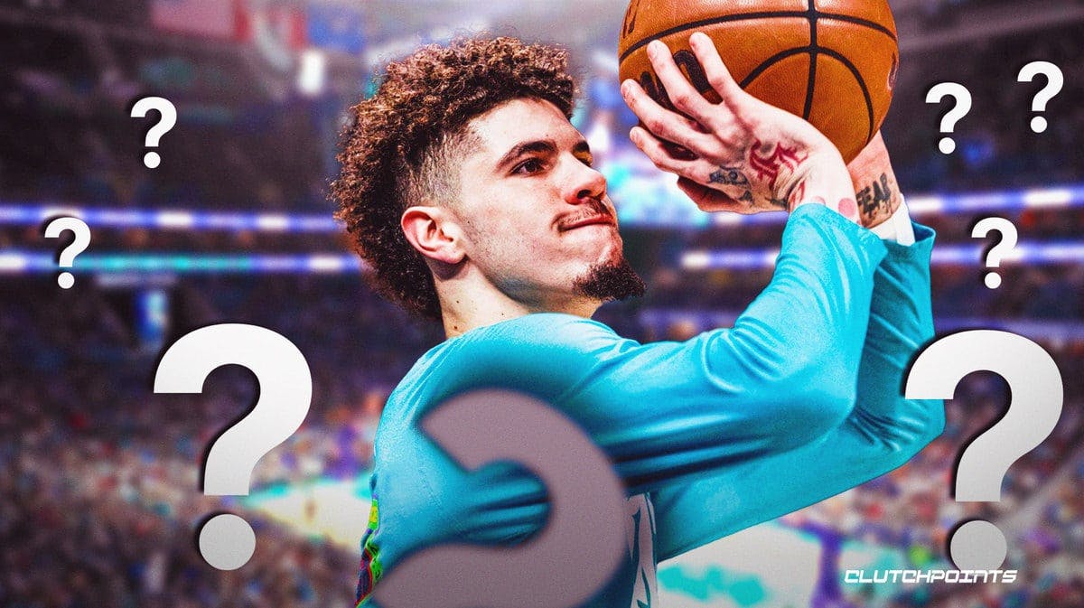 Hornets' LaMelo Ball with question marks around him