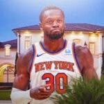 The New York Knicks' Julius Randle in front of his former mansion in Louisiana.