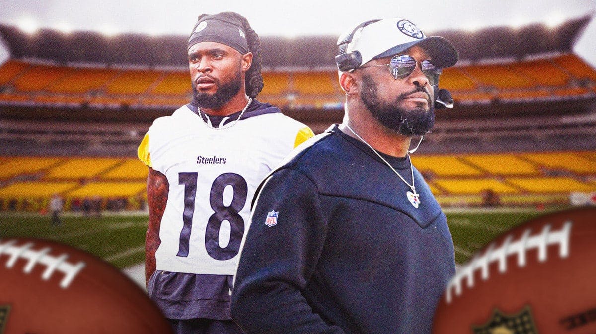Photo: Dionte Johnson and Mike Tomlin in Steelers gear