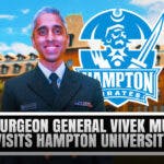 U.S. Surgeon General Vivek Murthy and actor Da'Vinchi stopped by Hampton University on their "We Are Made to Connect" mental health tour