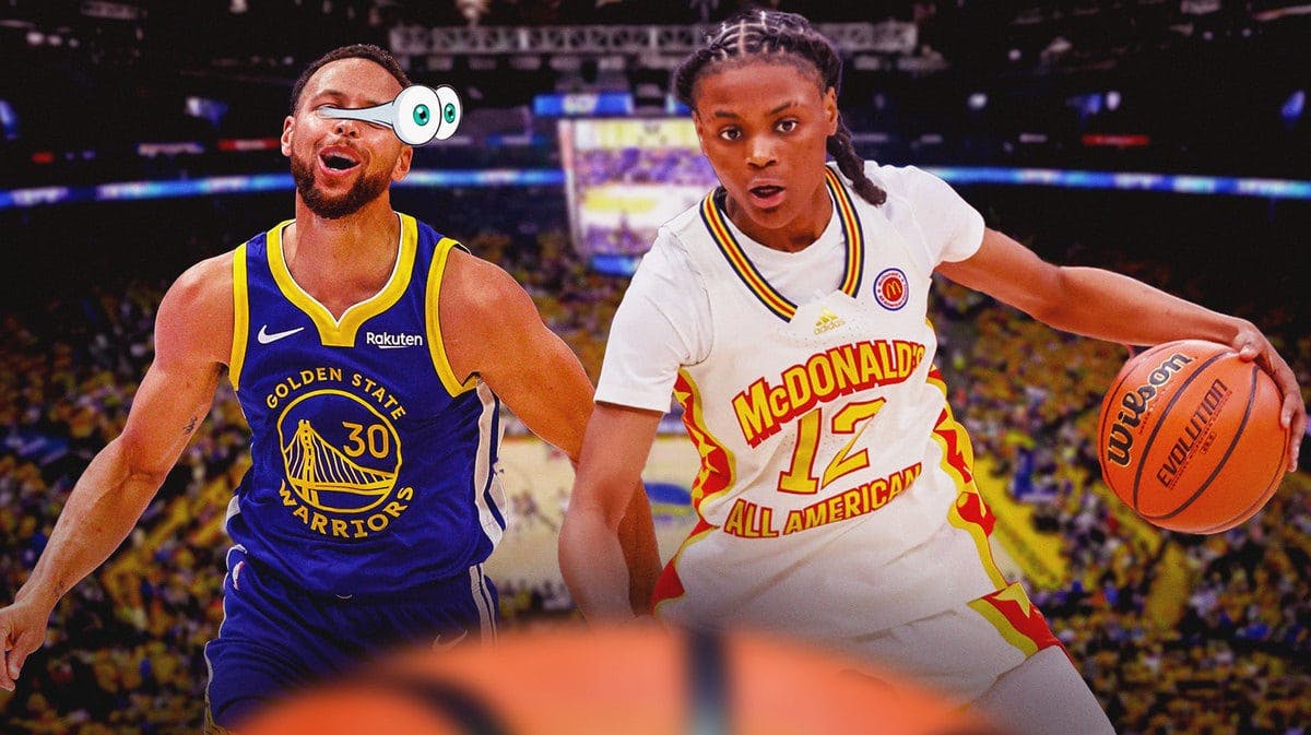 Golden State Warriors guard Stephen Curry and South Carolina women's basketball guard MiLaysia Fulwiley