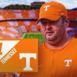 Tennessee football head coach Josh Heupel with the Tennessee College Football Playoff ranking