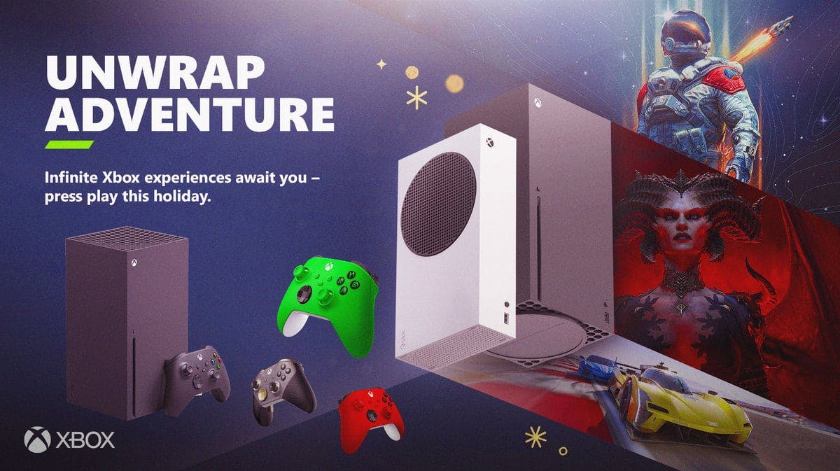 Xbox Unveils Complete Array Of Black Friday Bargains In The U.S. with the caption 'Unwrap Adventure'