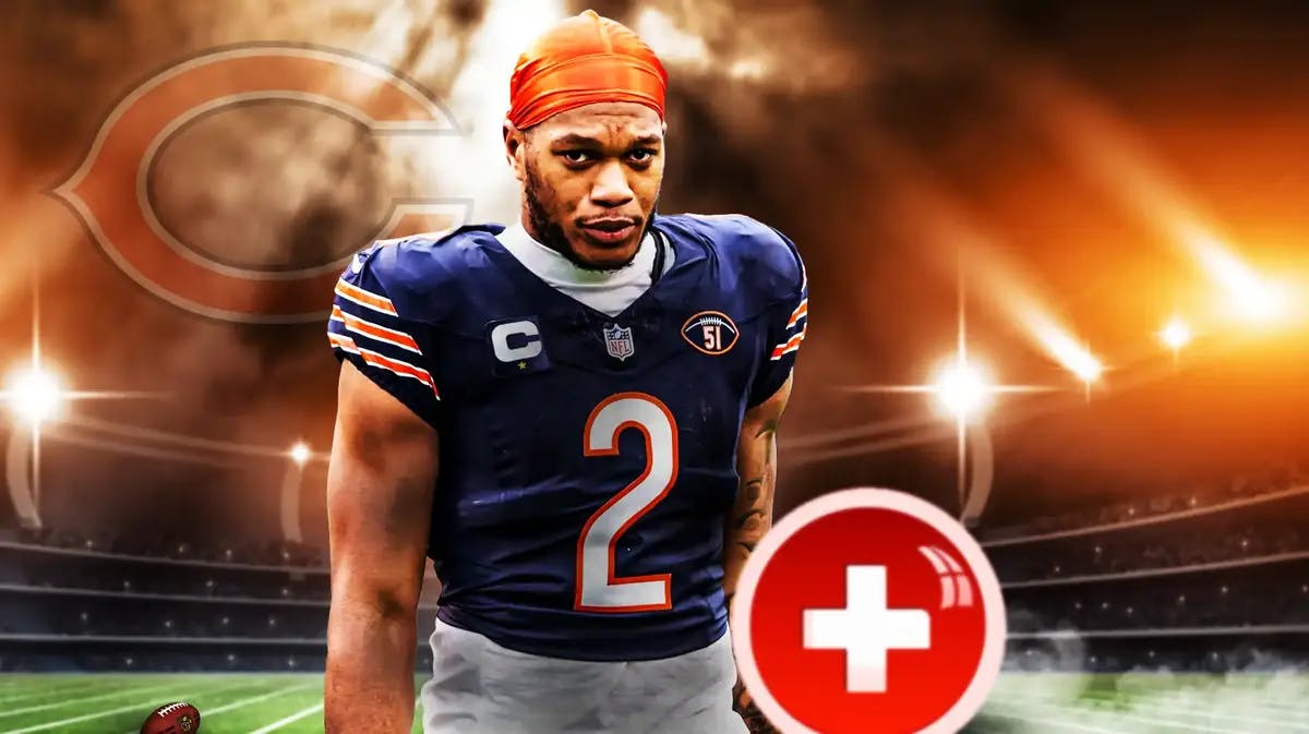 DJ Moore walked to the medical tent during the 1st quarter of the Bears-Cardinals game after an injury scare.