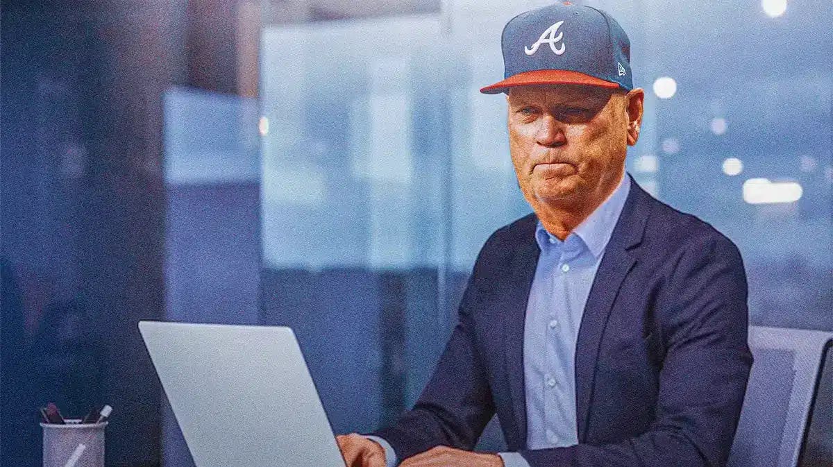 Braves manager Brian Snitker at the office
