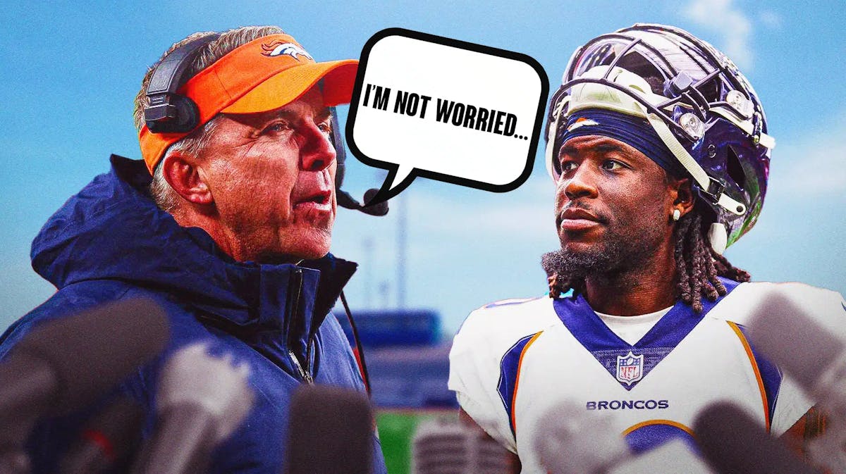 Broncos coach Sean Payton saying "I'm not worried" to Jerry Jeudy