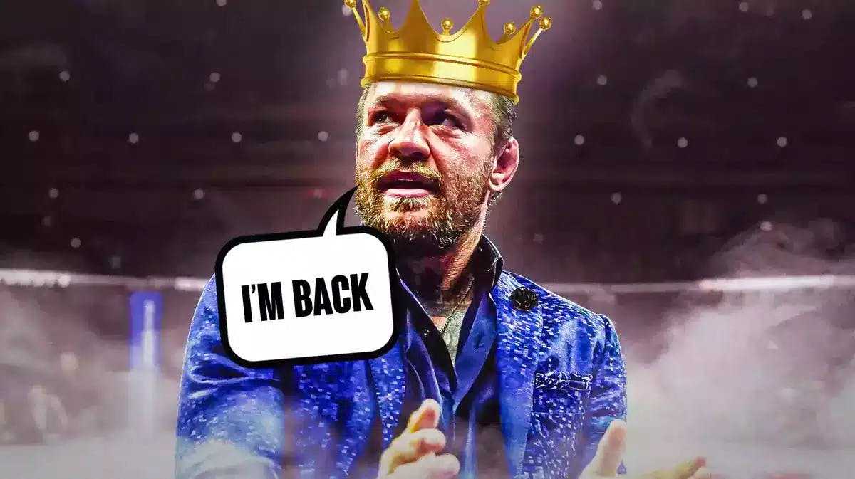 Conor McGregor wearing a crown