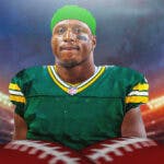 Kenyan Drake in a Packers jersey