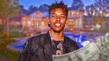 Nick Young in front of his former mansion in the San Fernando Valley.